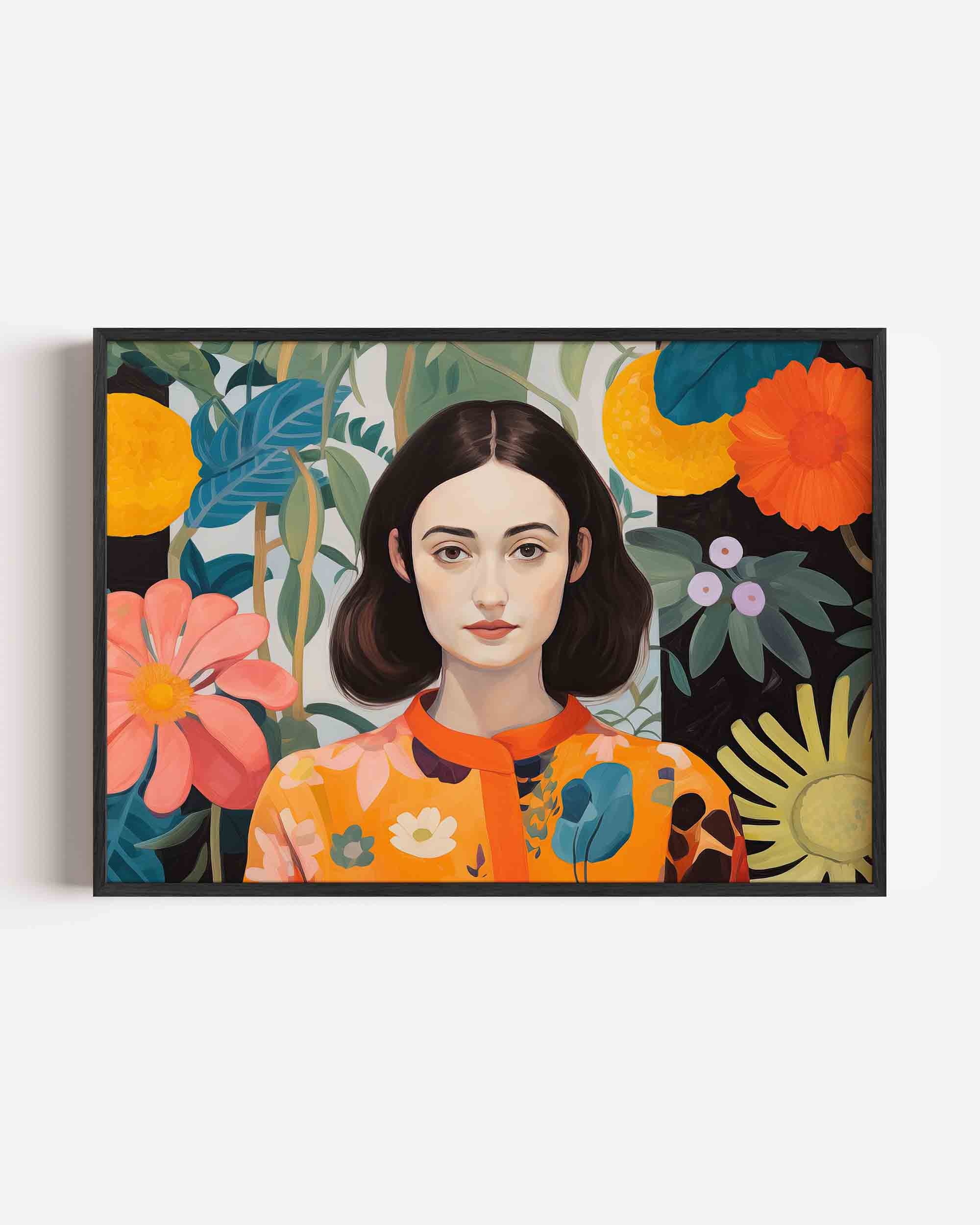 Vrouw met bloemen Poster