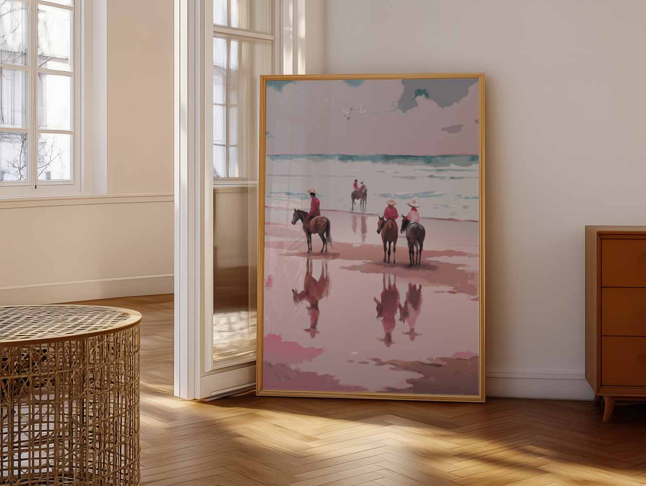 Strandpaarden Wanddecoratie Poster