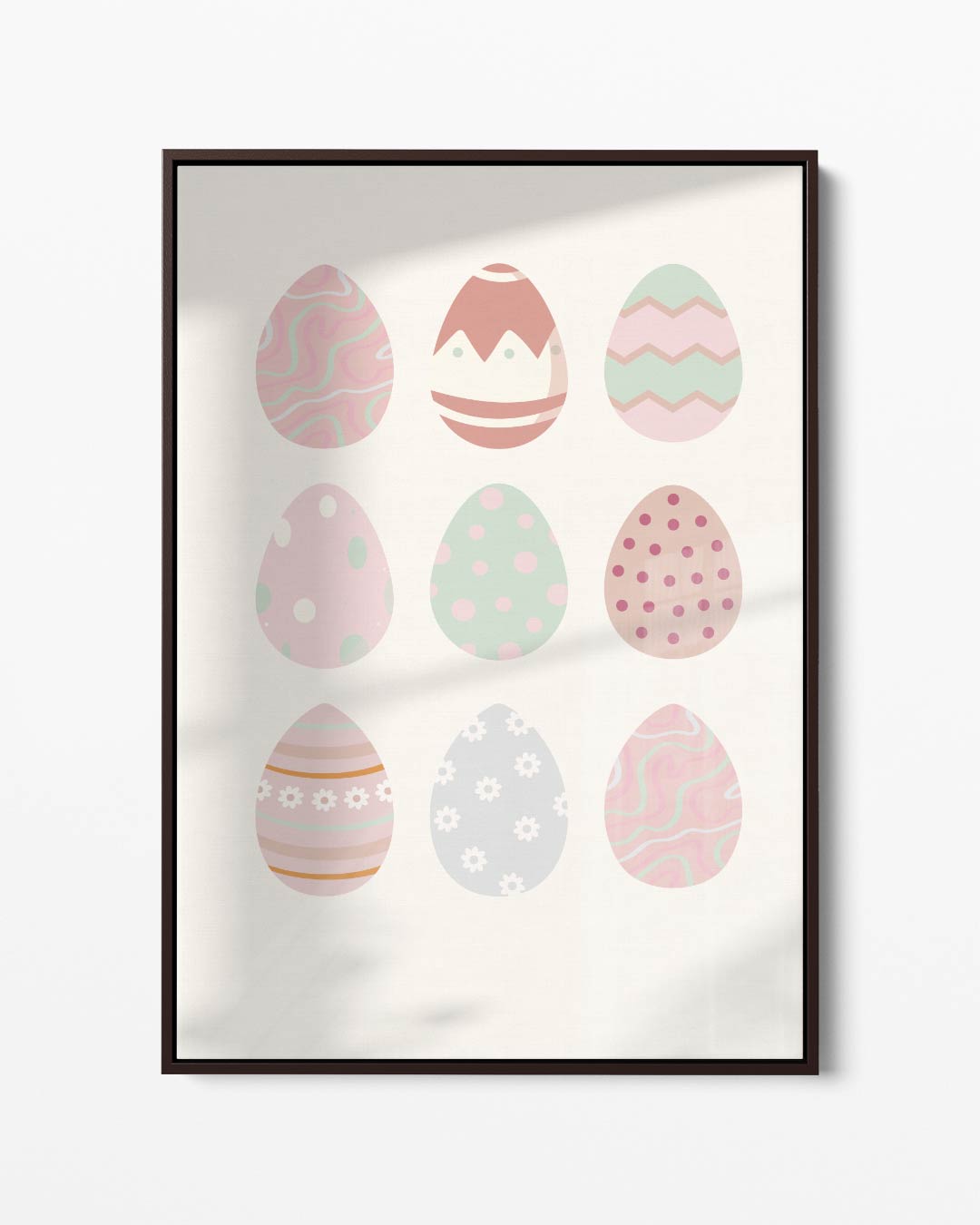 Pastel Paasei Illustraties Kunstwerk-canvas-dibond-plexiglas-wanddecoratie-WallArtistic