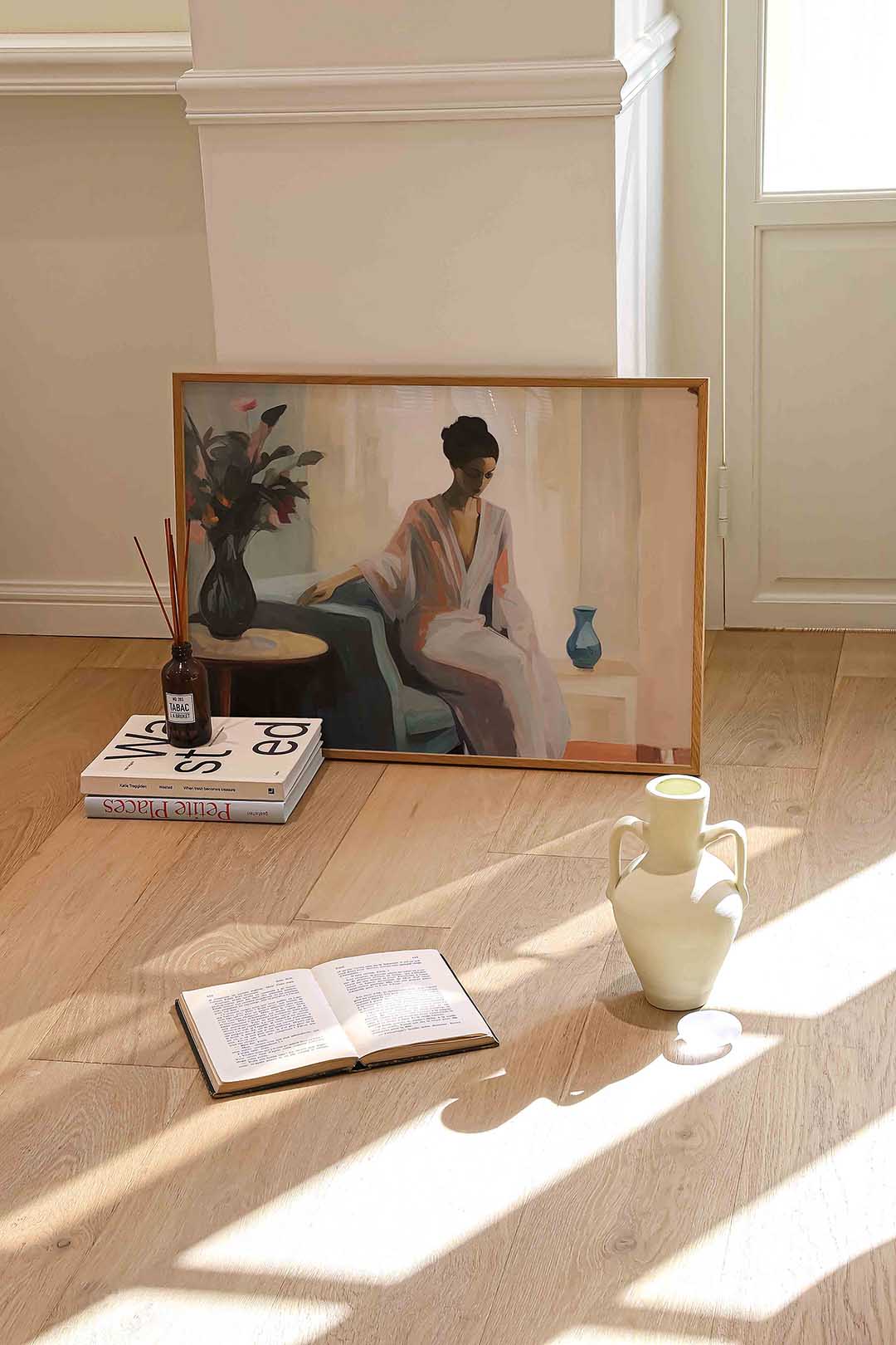 Vrouw in kamer Poster