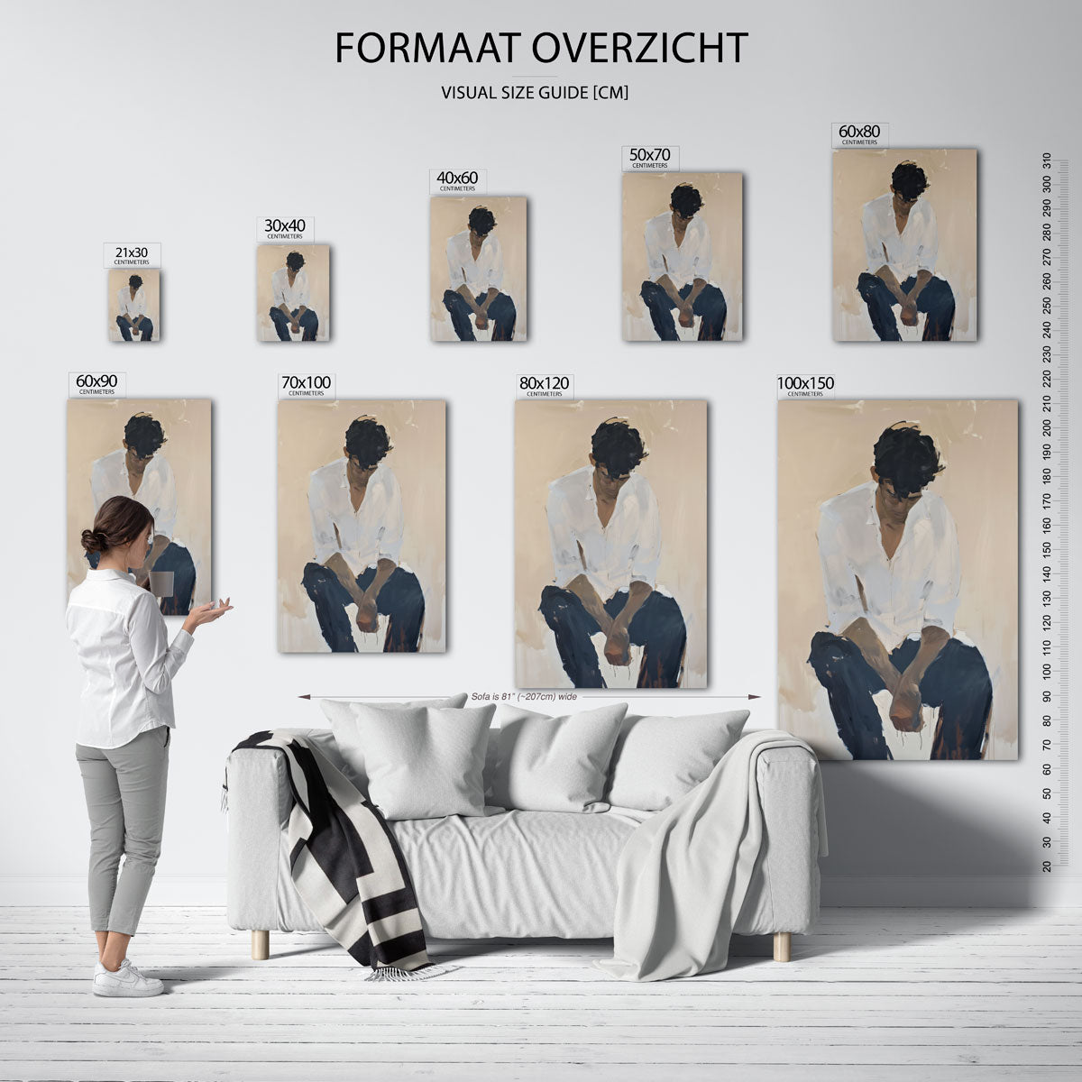 Zittende figuur Poster