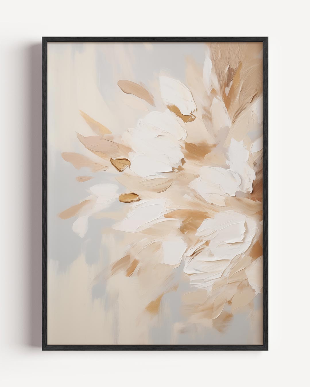 Dromerige Beige Bloemenpracht Poster-WallArtistic