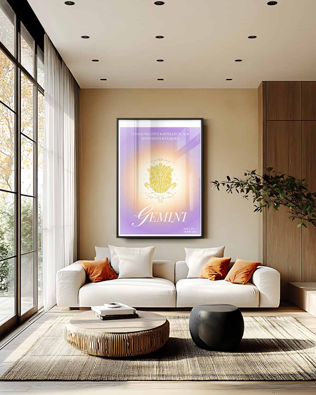 Steenbok Sterrenbeeld Poster Kunstwerk-canvas-dibond-plexiglas-wanddecoratie-WallArtistic