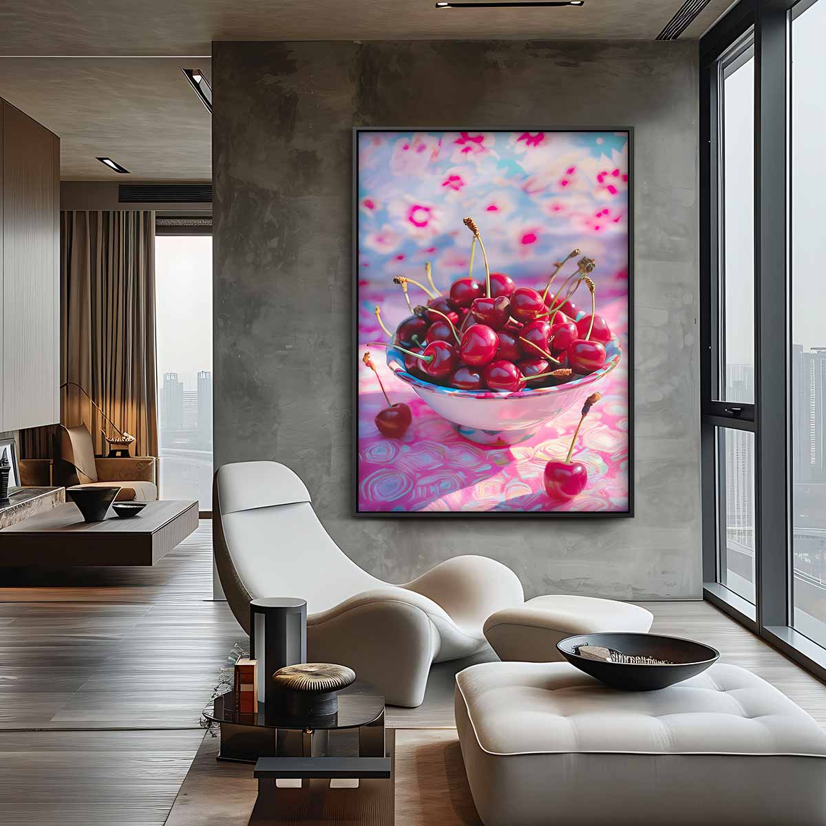 Zomers Kersenfeest Kunstwerk-canvas-dibond-plexiglas-wanddecoratie-WallArtistic