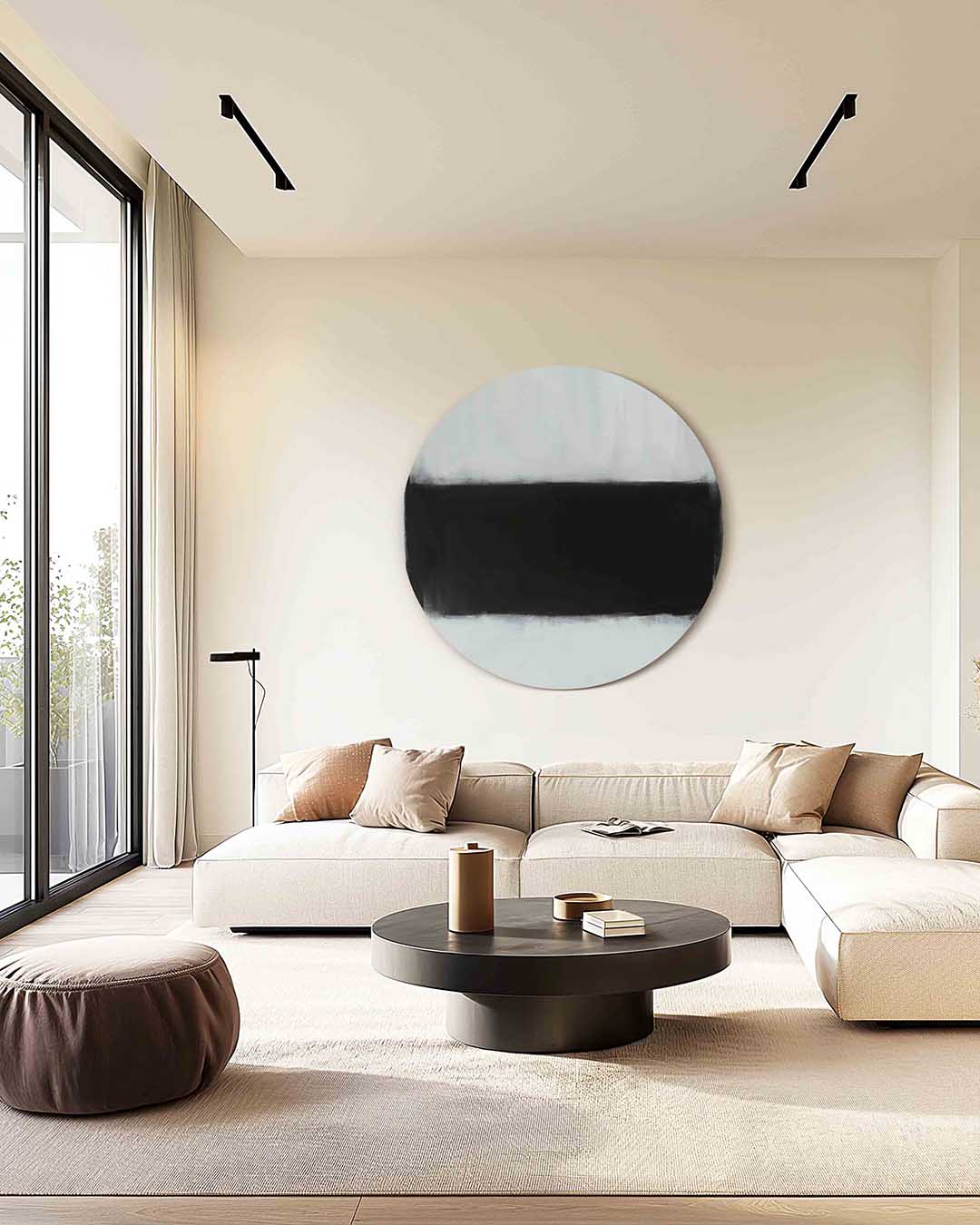 Zwart wit compositie Muurcirkel