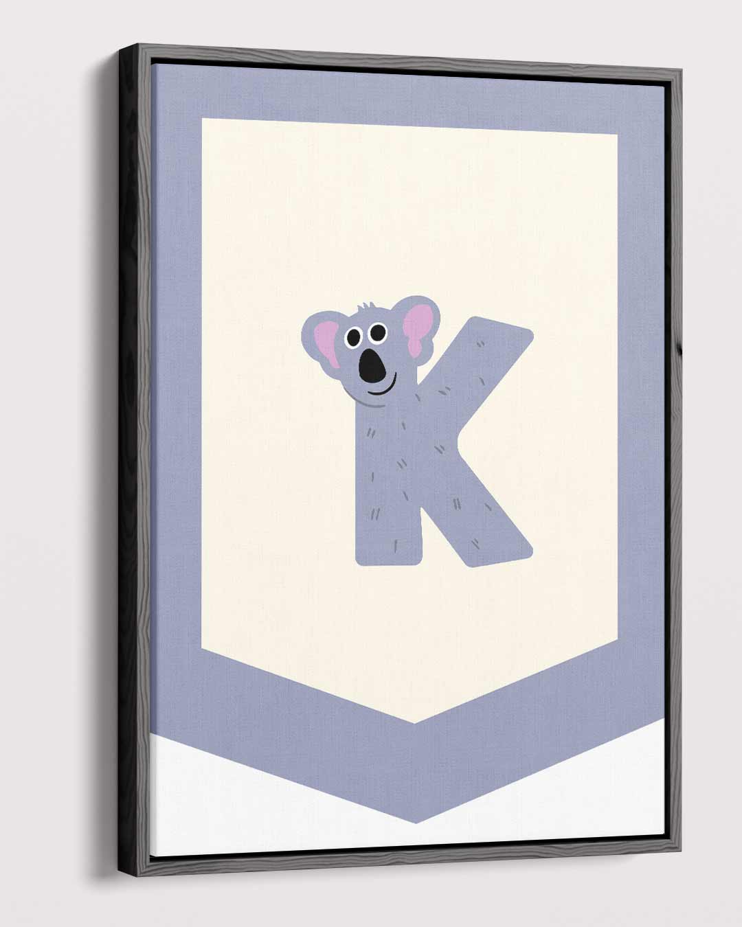 Alfabet Poster met Koala Illustratie Kunstwerk-canvas-dibond-plexiglas-wanddecoratie-WallArtistic