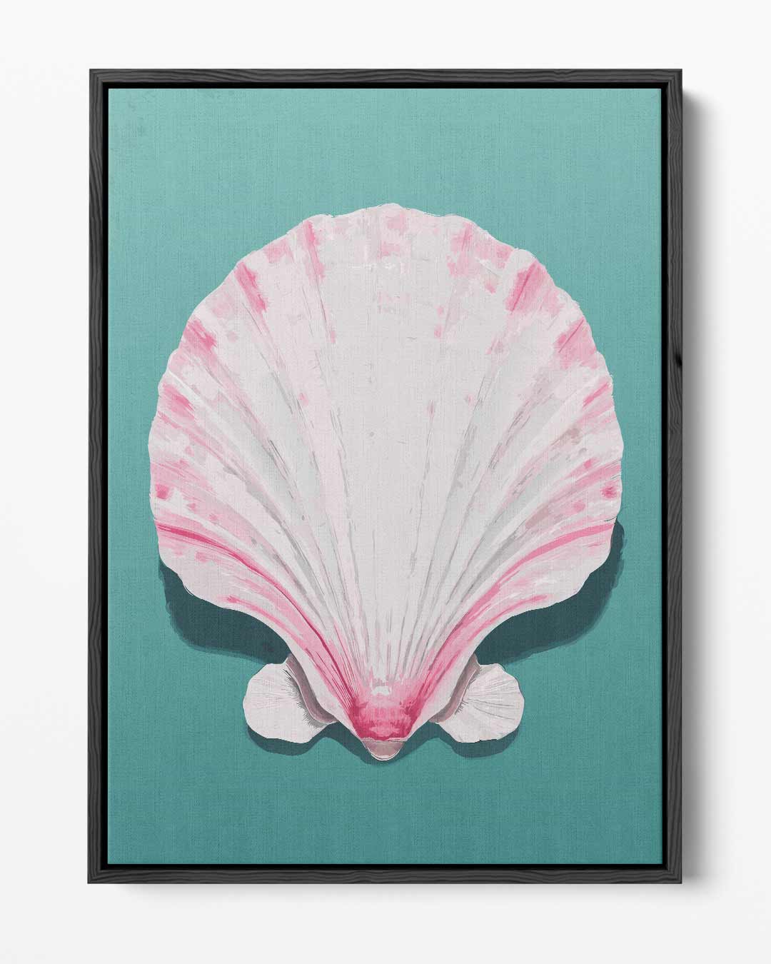 Schelp met Roze Accenten Kunstwerk-canvas-dibond-plexiglas-wanddecoratie-WallArtistic