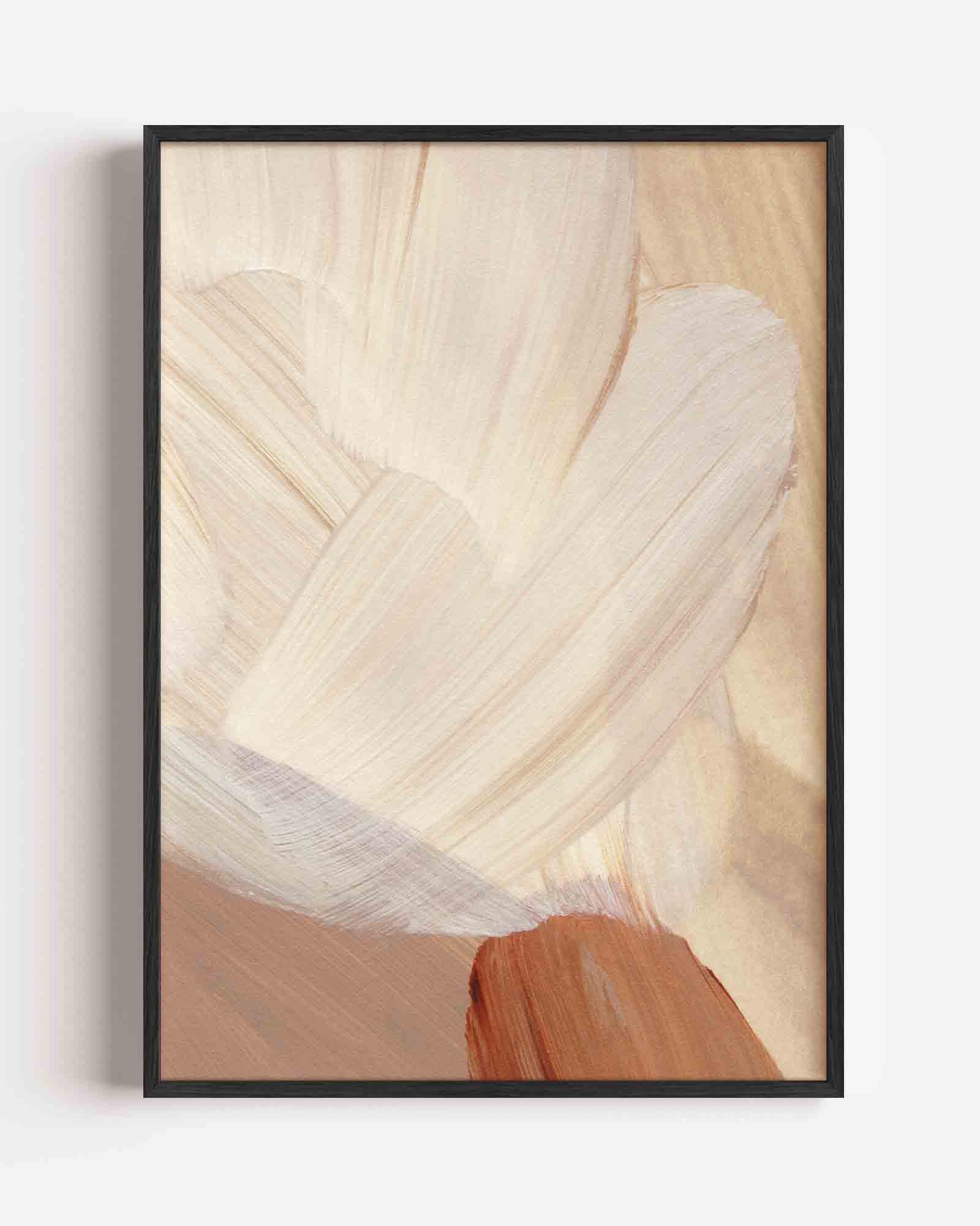 Abstracte penseelstreken Poster