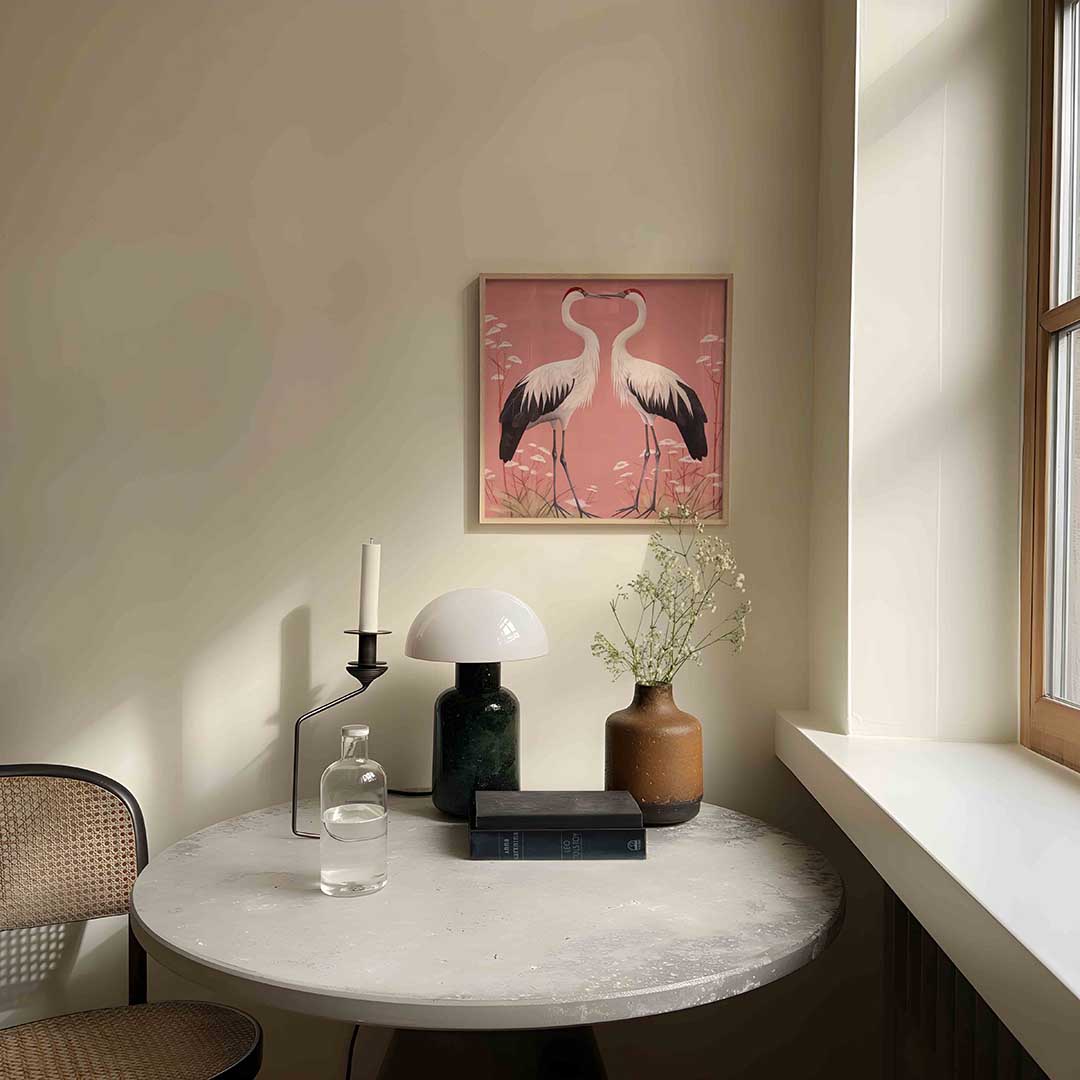 Twee kraanvogels Poster