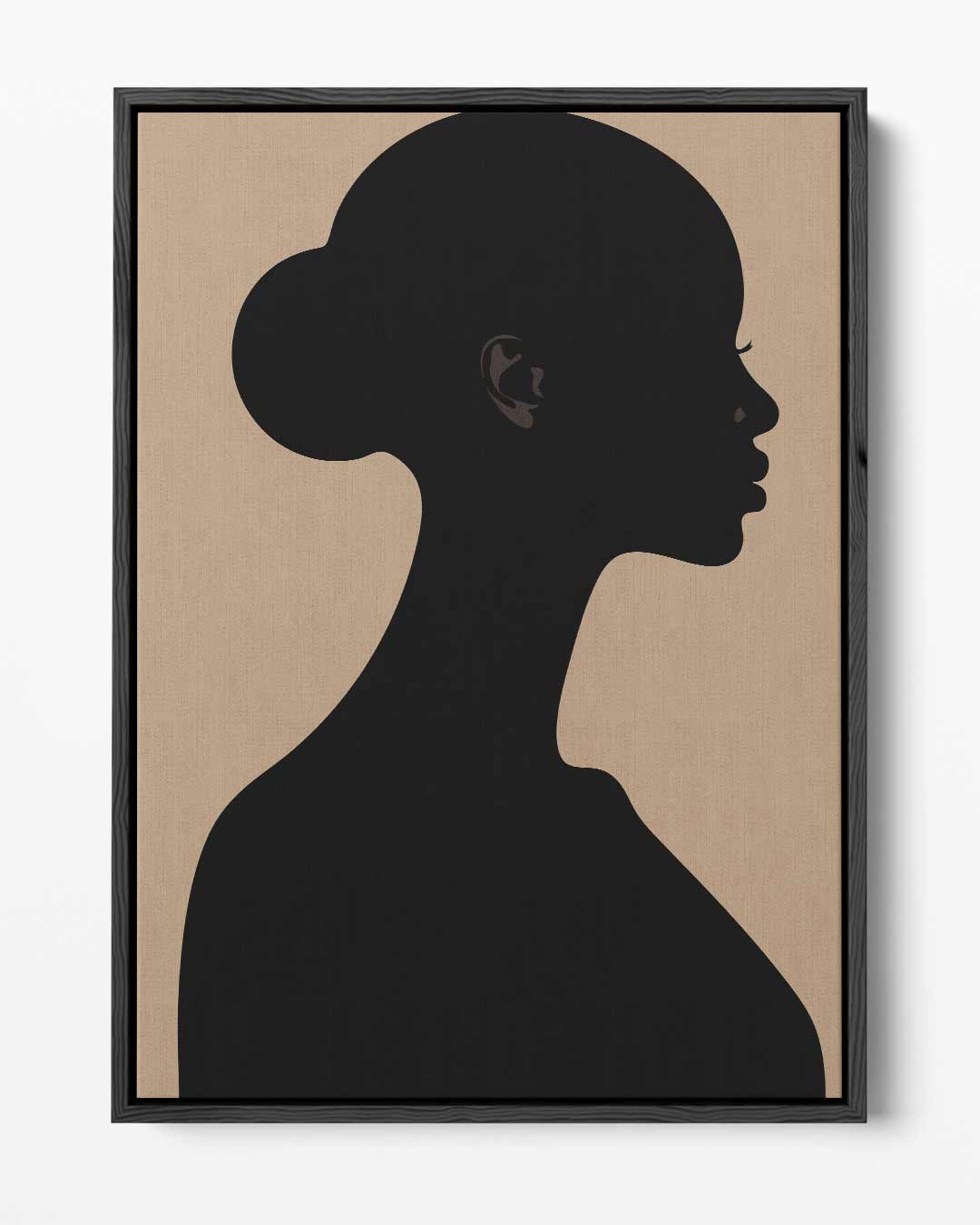 Elegante Silhouet in Beige Kunstwerk-canvas-dibond-plexiglas-wanddecoratie-WallArtistic