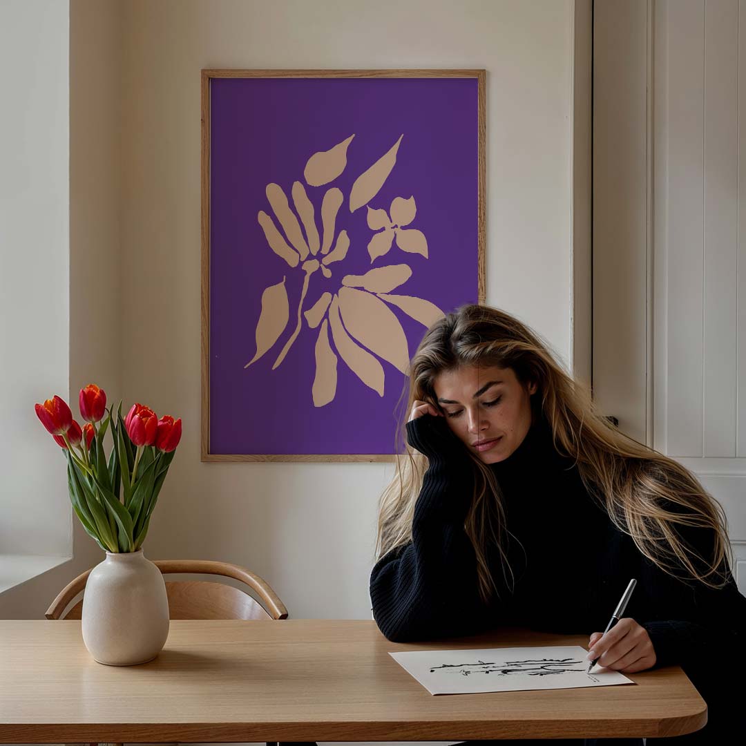 Stijlvolle Bloemenpracht Poster-WallArtistic