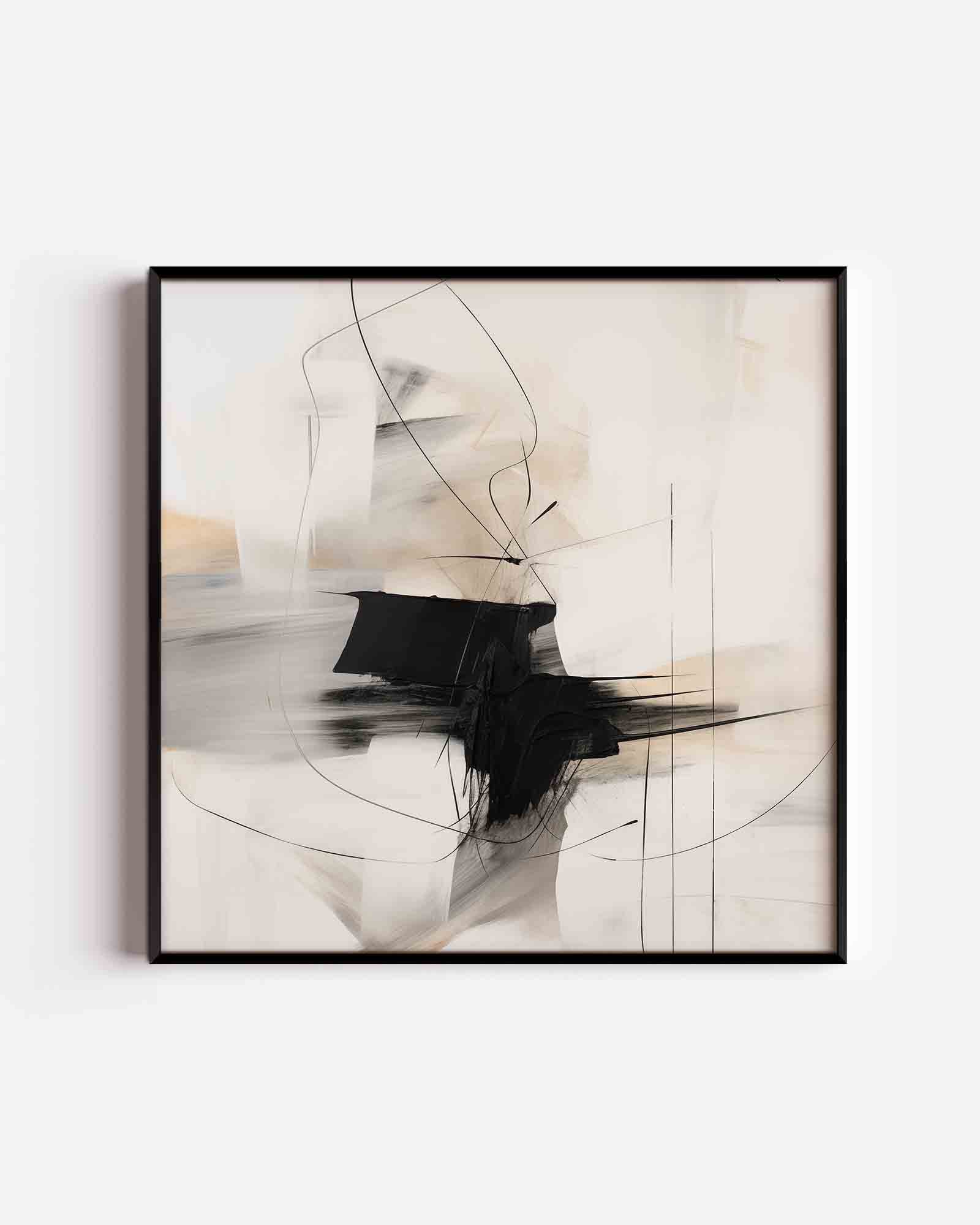 Abstracte lijnen en vormen Poster