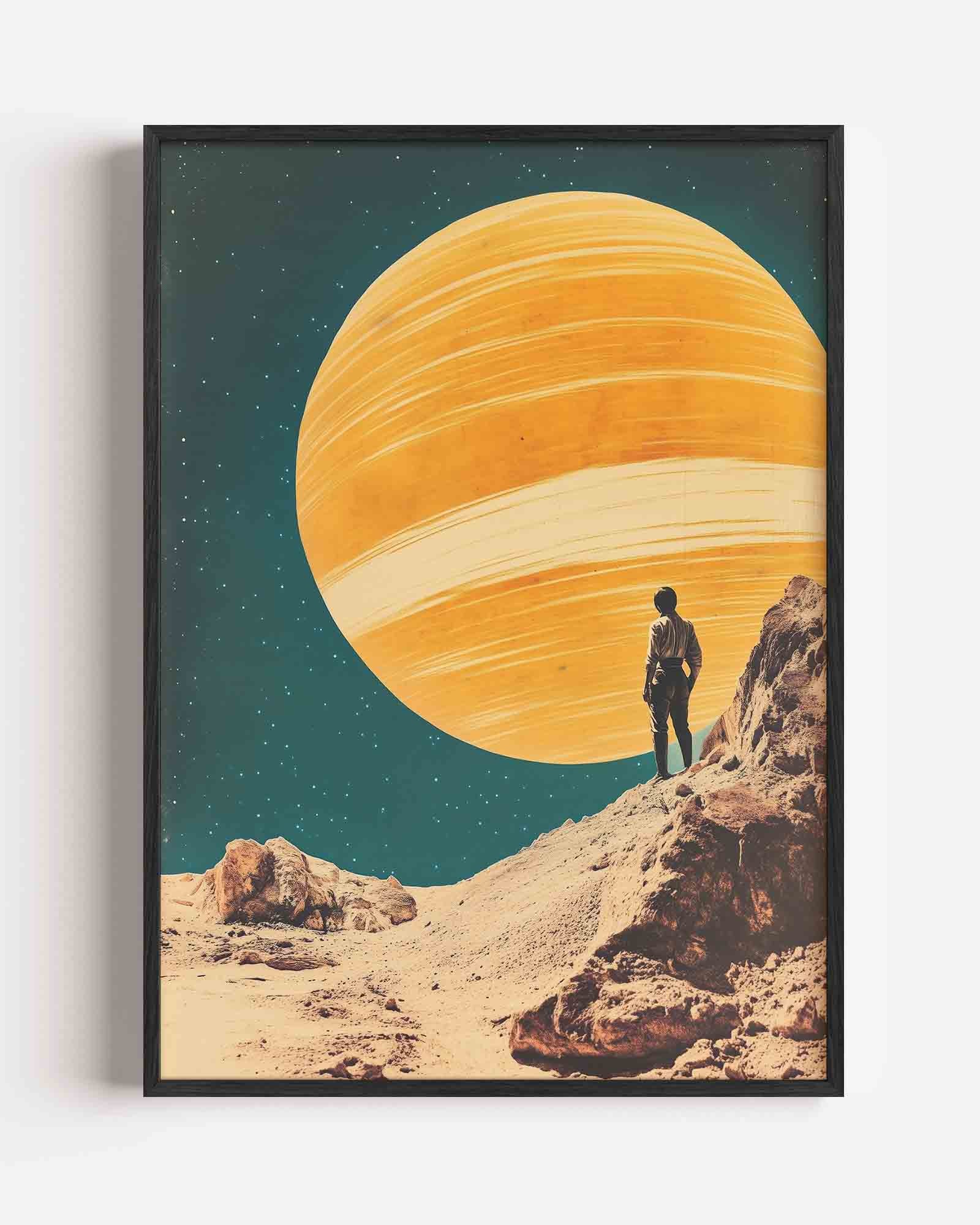 Persoon op planeet Poster
