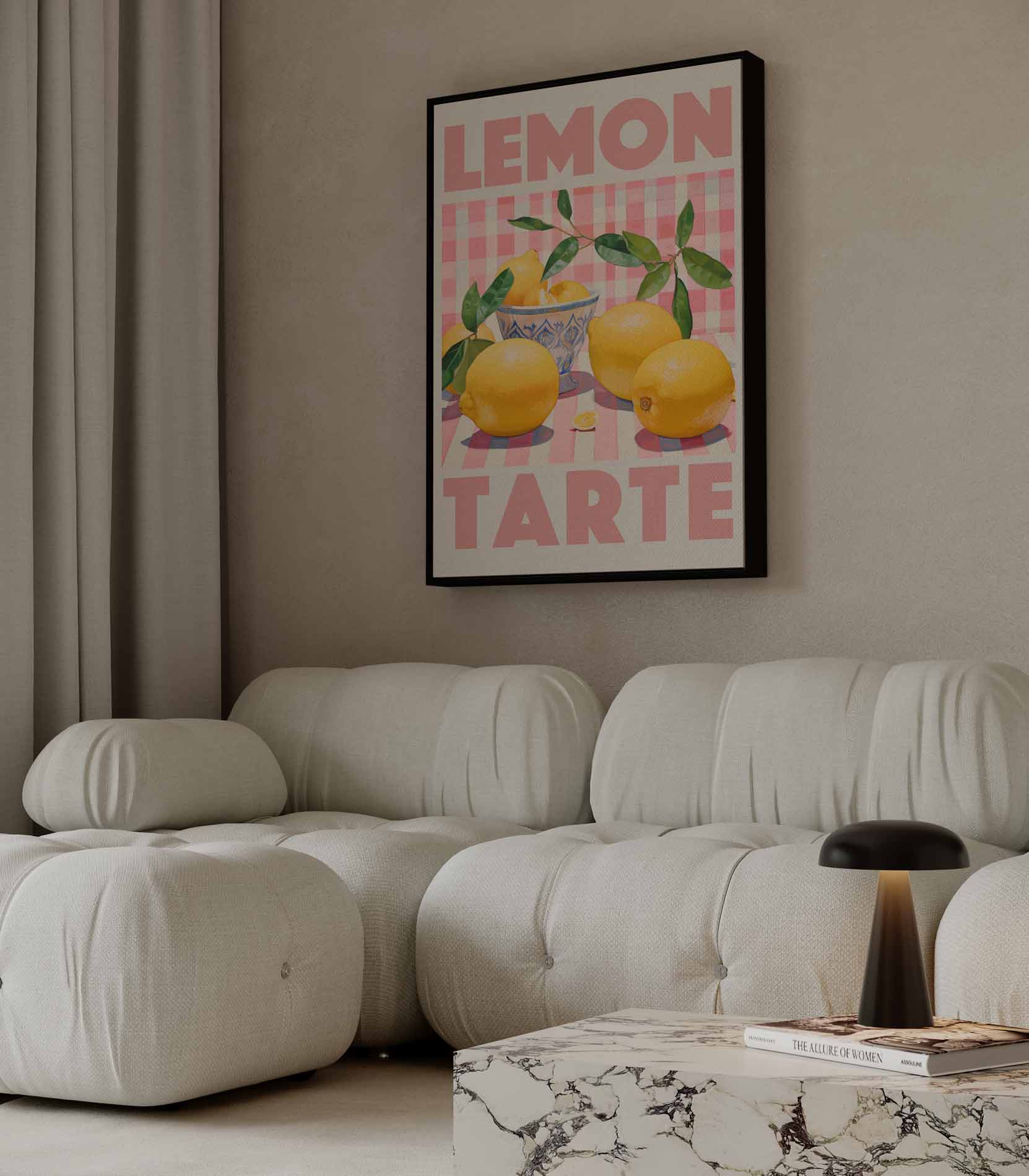 Citroen Tarte Kunstwerk-canvas-dibond-plexiglas-wanddecoratie-WallArtistic