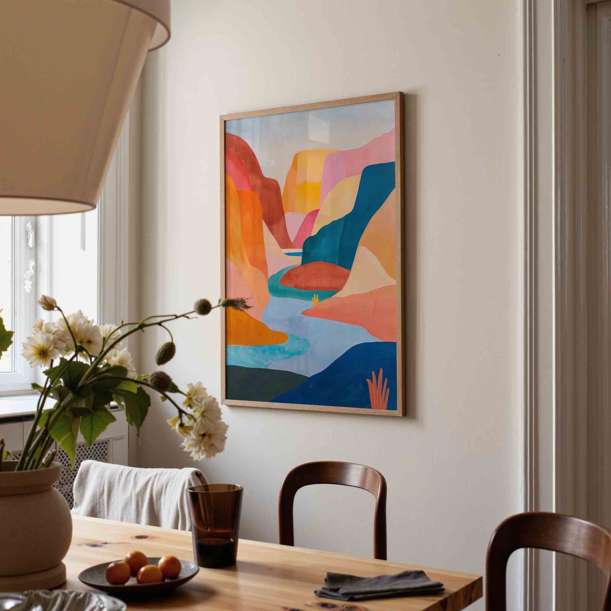 Abstracte landschapsweergave Poster