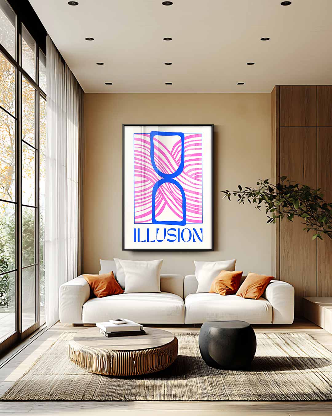 Optische Tijdillusie Kunstwerk-canvas-dibond-plexiglas-wanddecoratie-WallArtistic