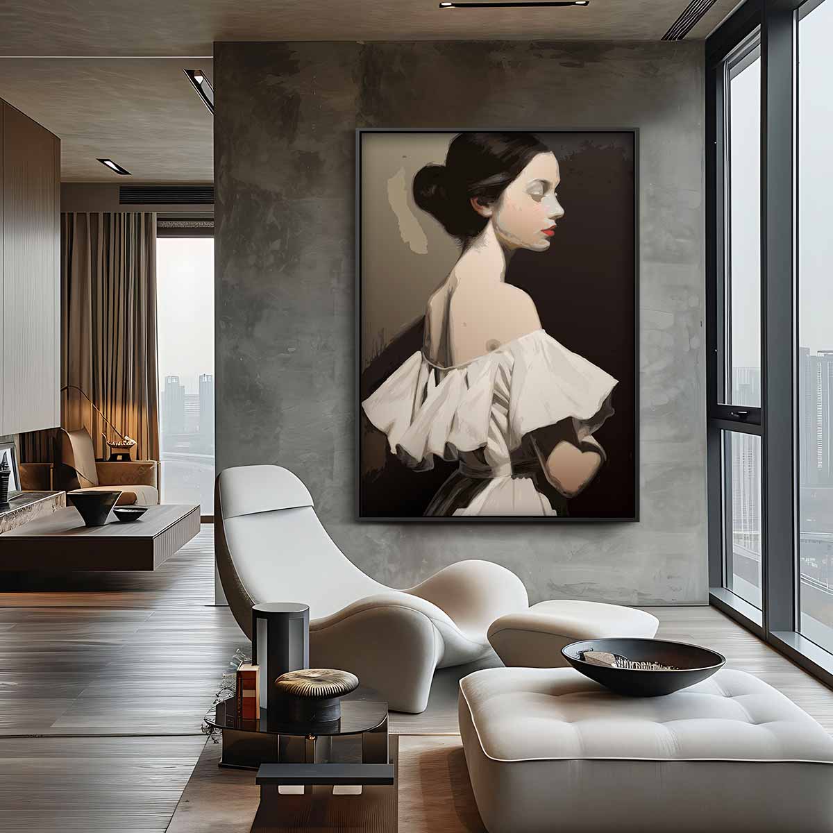 Elegante Dromerigheid Kunstwerk-canvas-dibond-plexiglas-wanddecoratie-WallArtistic
