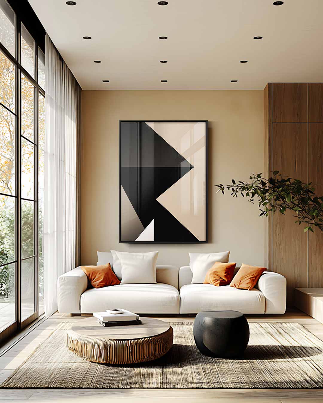 Moderne Schaduwspelen Kunstwerk-canvas-dibond-plexiglas-wanddecoratie-WallArtistic
