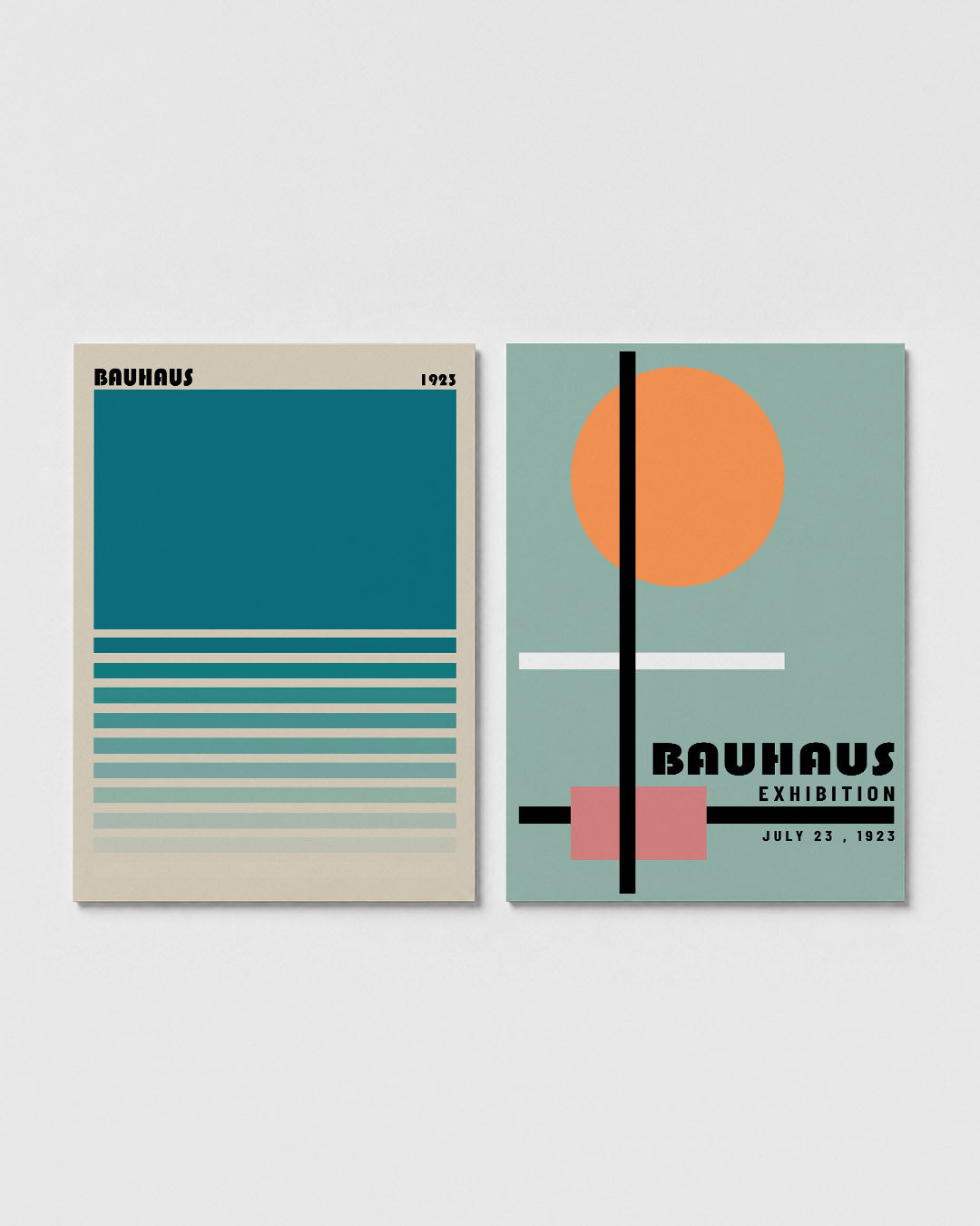 Kleurvlakken en lijnen Posterset