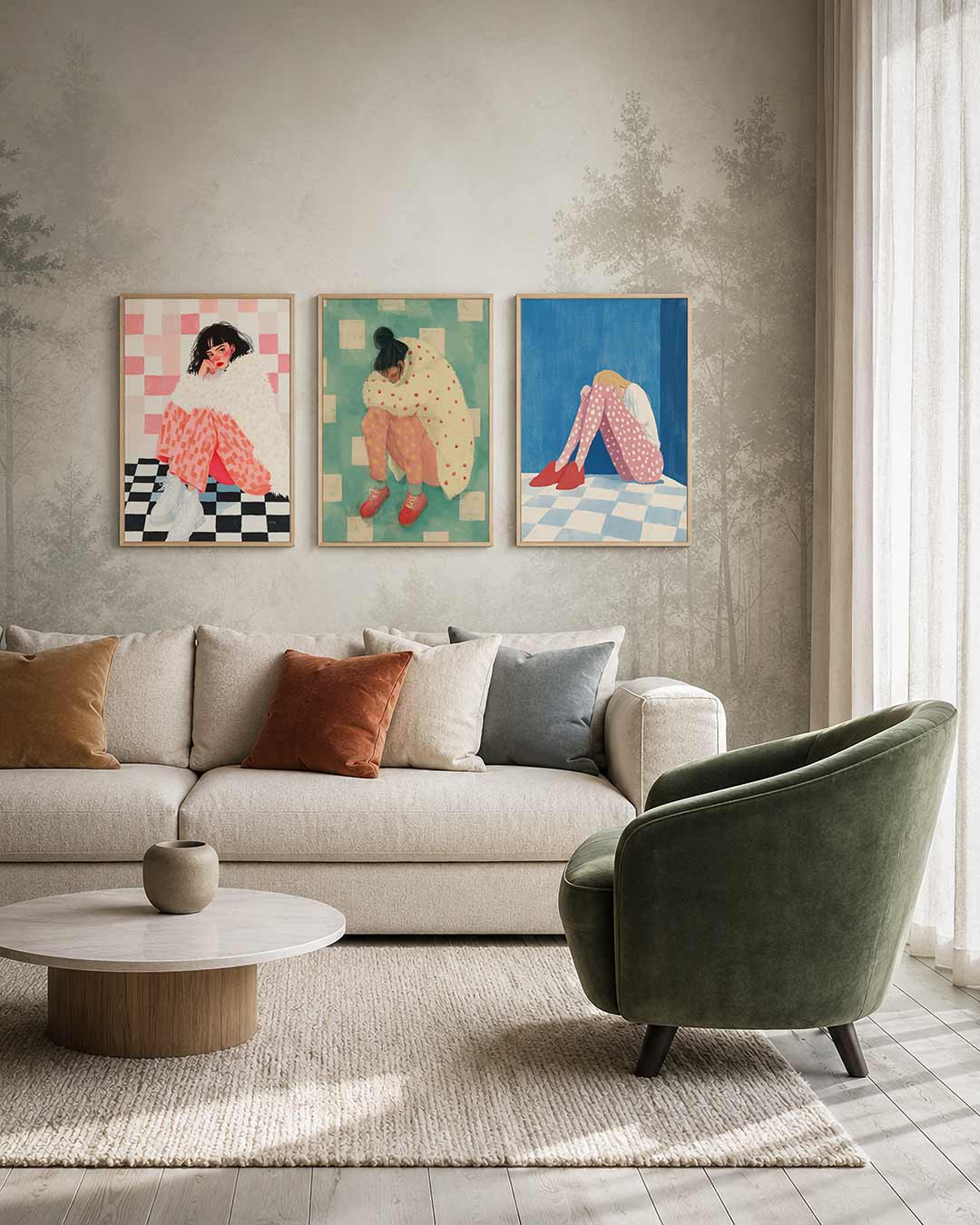 Kleurvlakken en patronen Posterset
