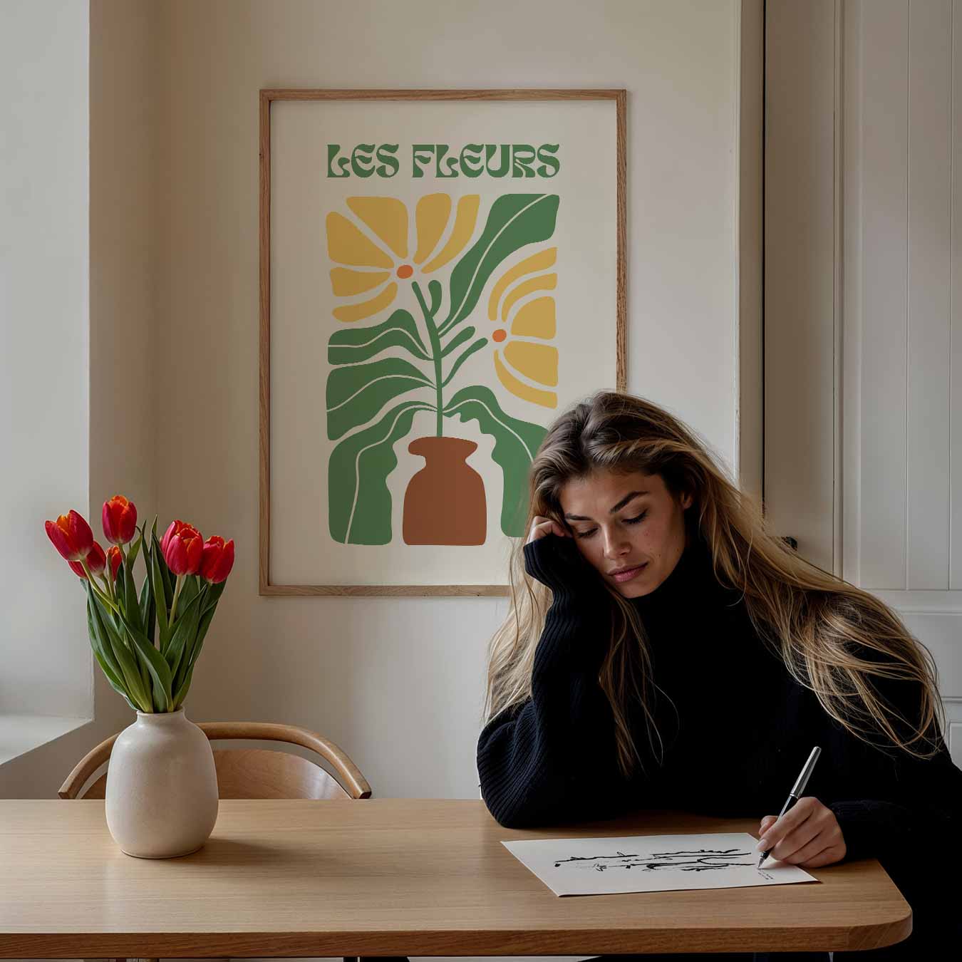 Bloemrijke Vaas Poster