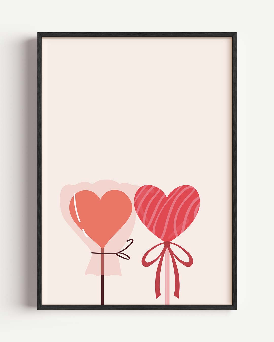 Romantische Hartjes Poster