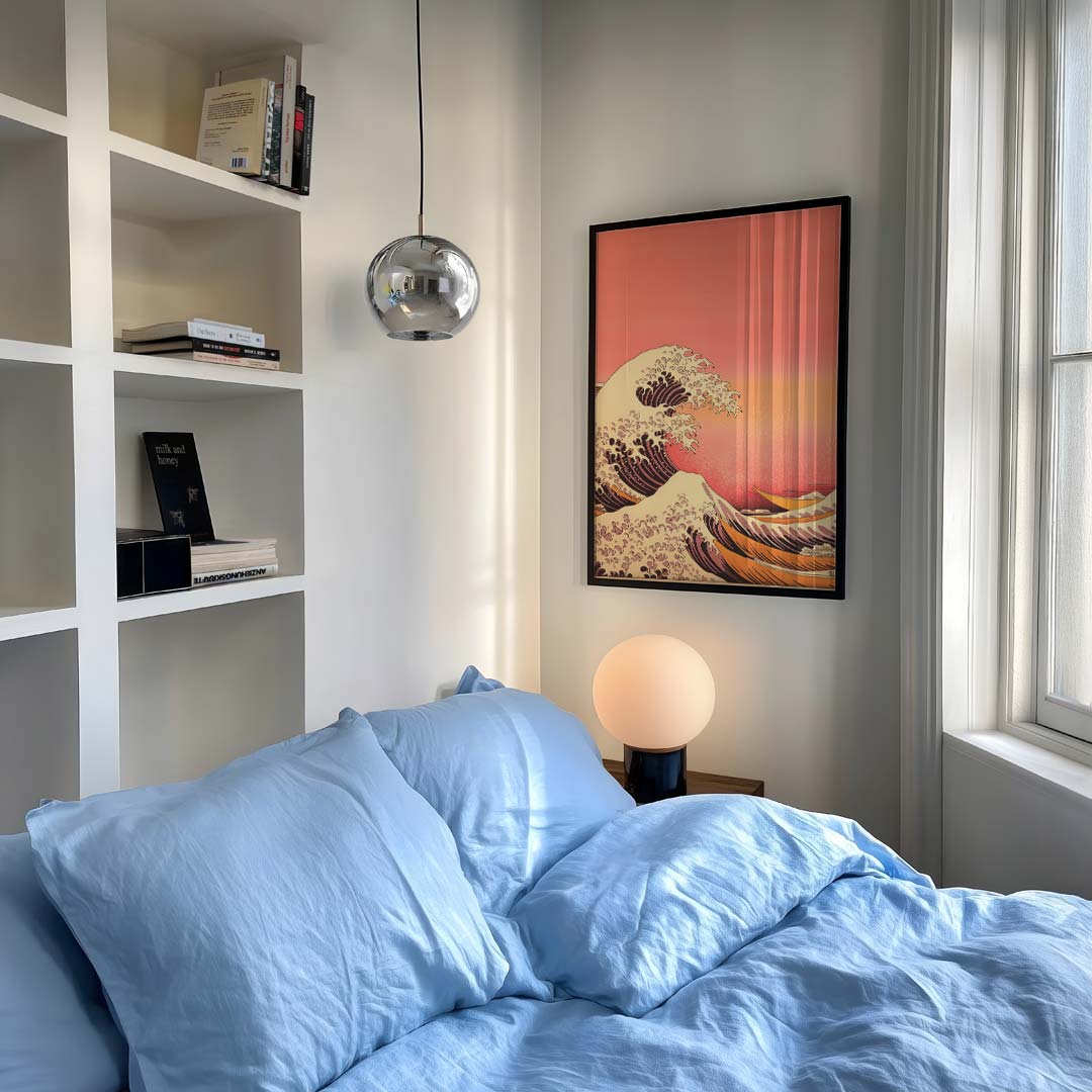 Retro Golfstijl Japanse Golven Poster-WallArtistic