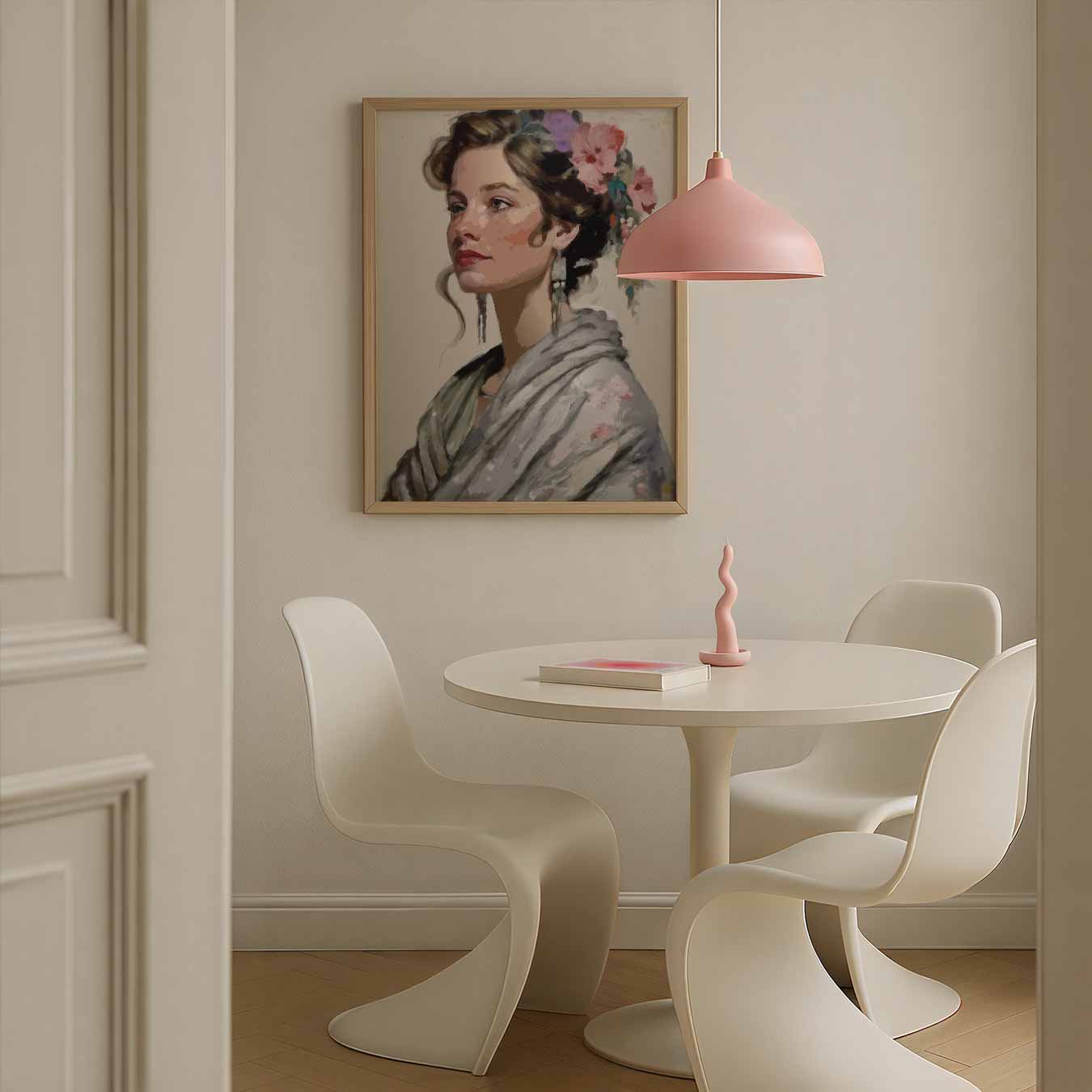 Vrouwelijke Elegantie In Bloemenpracht Poster