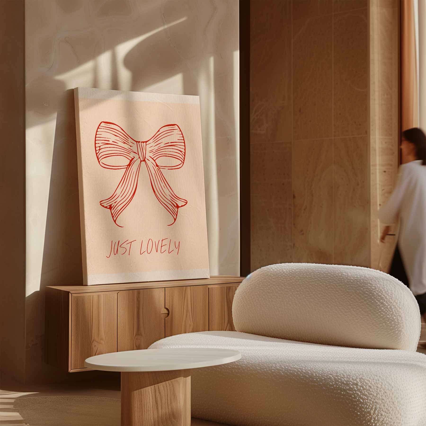 Just Lovely Strik Illustratie Kunstwerk-canvas-dibond-plexiglas-wanddecoratie-WallArtistic