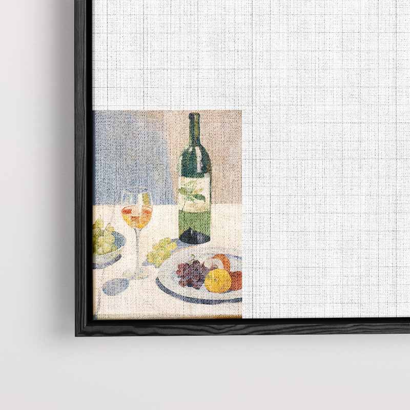 Stilleven met Wijn en Vruchten Kunstwerk-canvas-dibond-plexiglas-wanddecoratie-WallArtistic