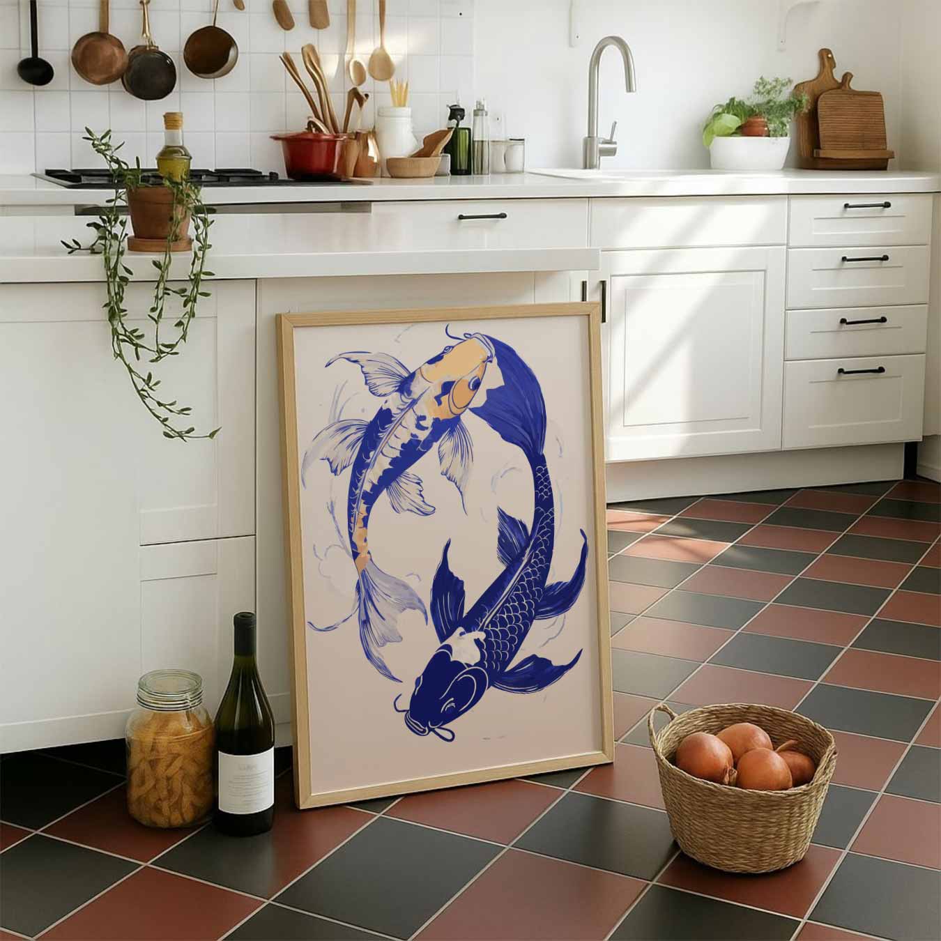 Koi Rustgevende Wandposter