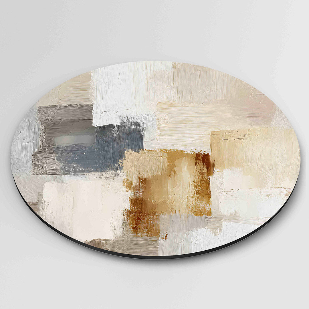 Abstracte beige en grijze Muurcirkel