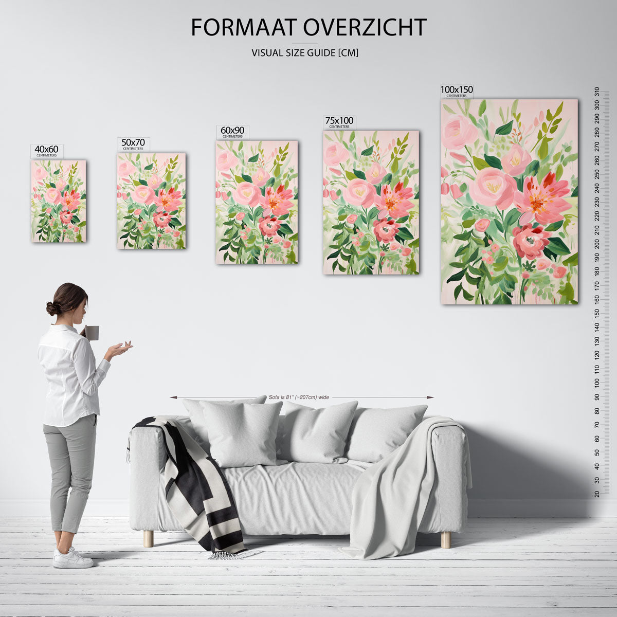 Bloemenexplosie Kunstwerk