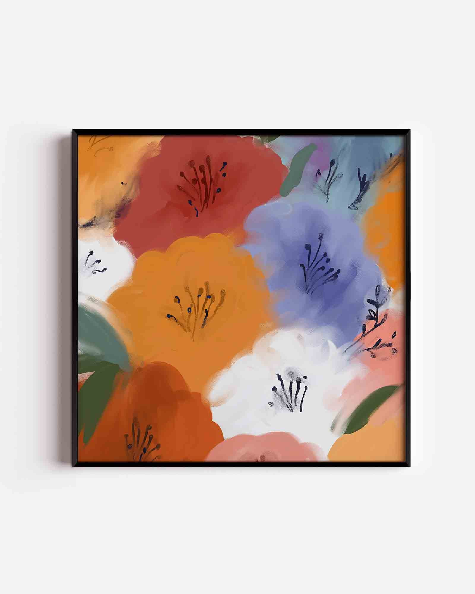 Bloemen en bladeren Poster