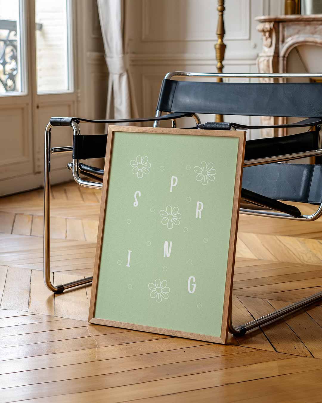 Vrolijke Lente Bloem Poster