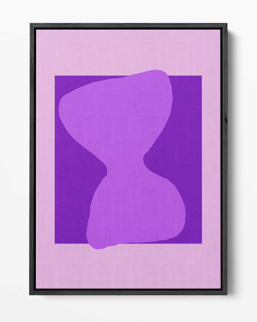 Speelse Paarse Vormen Kunstwerk-canvas-dibond-plexiglas-wanddecoratie-WallArtistic