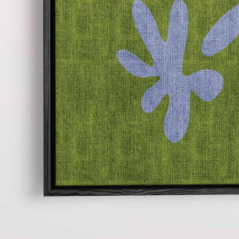 Vrolijke Vormen Op Groen Kunstwerk-canvas-dibond-plexiglas-wanddecoratie-WallArtistic
