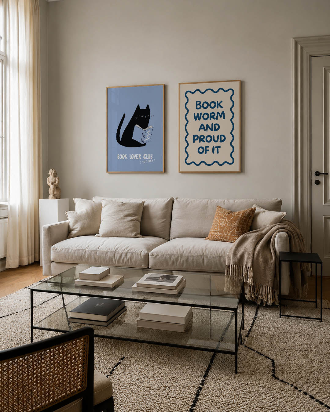 Katten en boeken Posterset