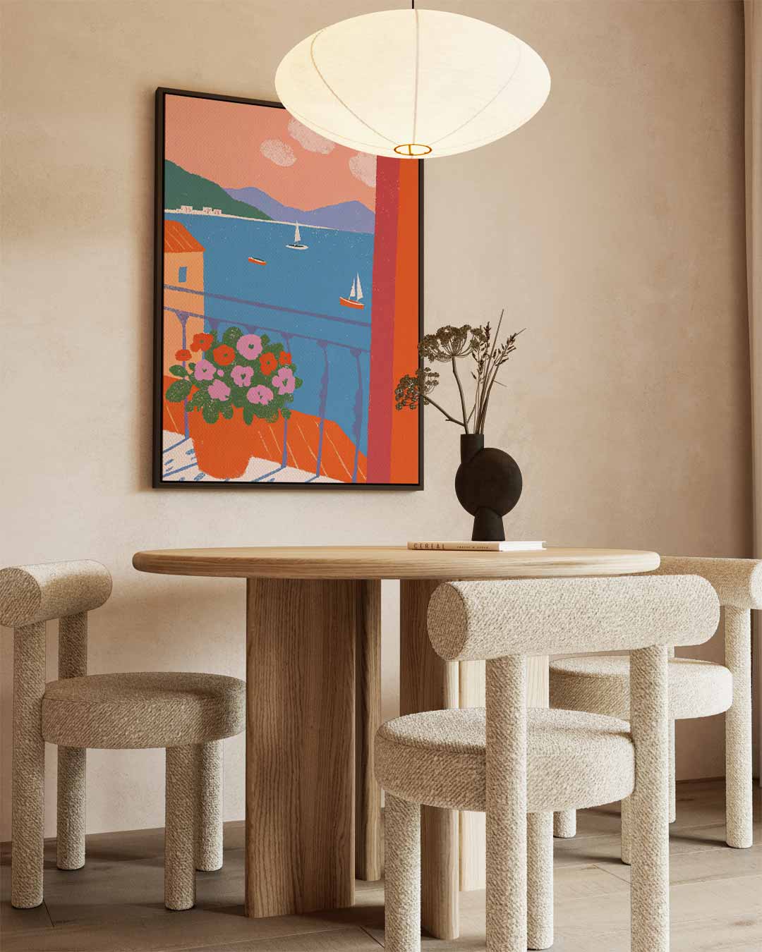 Uitzicht vanaf het Balkon Kunstwerk-canvas-dibond-plexiglas-wanddecoratie-WallArtistic
