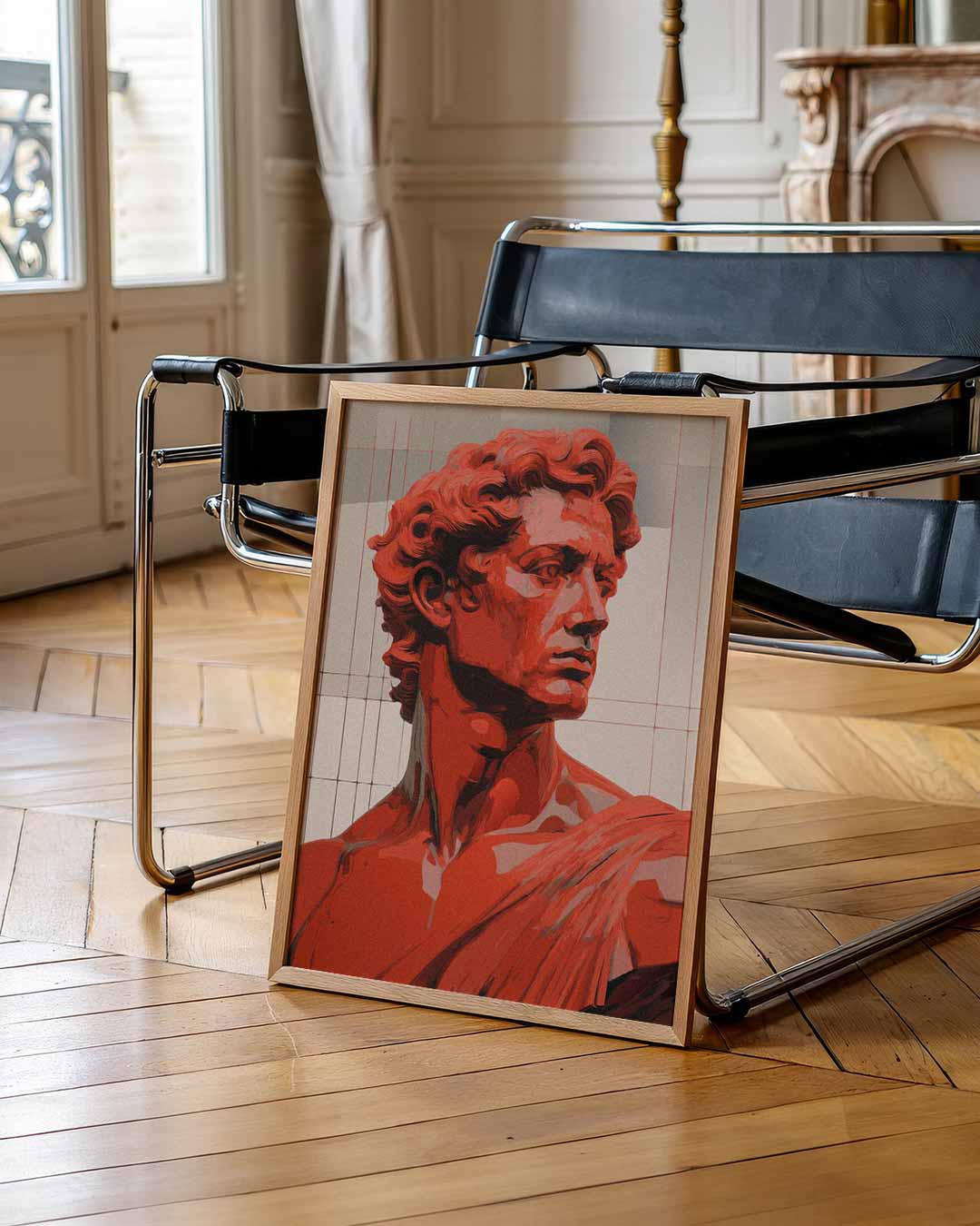 Elegante Rood David Beeld Poster