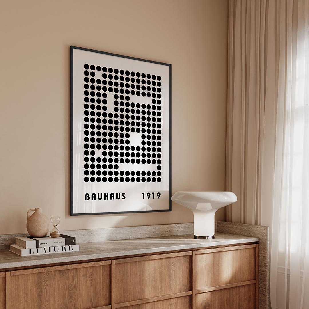 Cirkelpatroon en tekst Poster