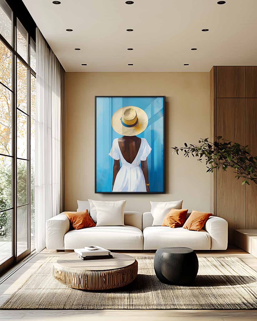 Zomerse Elegantie Kunstwerk-canvas-dibond-plexiglas-wanddecoratie-WallArtistic