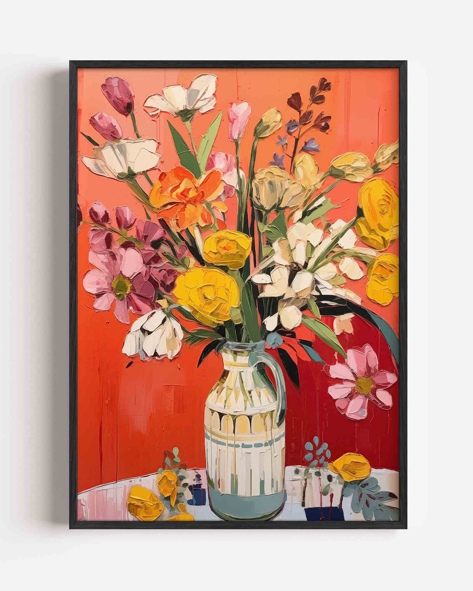 Bloemen in vaas Poster