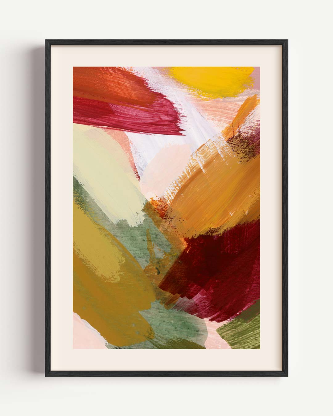 Kleurrijke Abstracte Expressie Poster