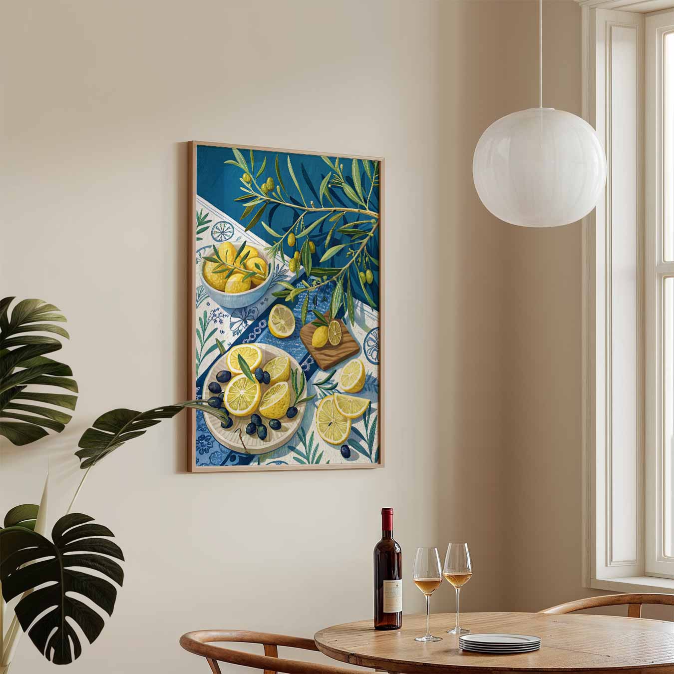 Mediterraans Tafereel Wanddecoratie Poster
