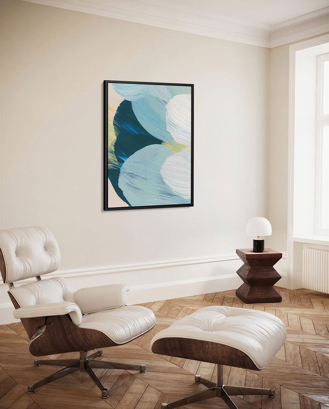 Vloeiende kleurencompositie Kunstwerk