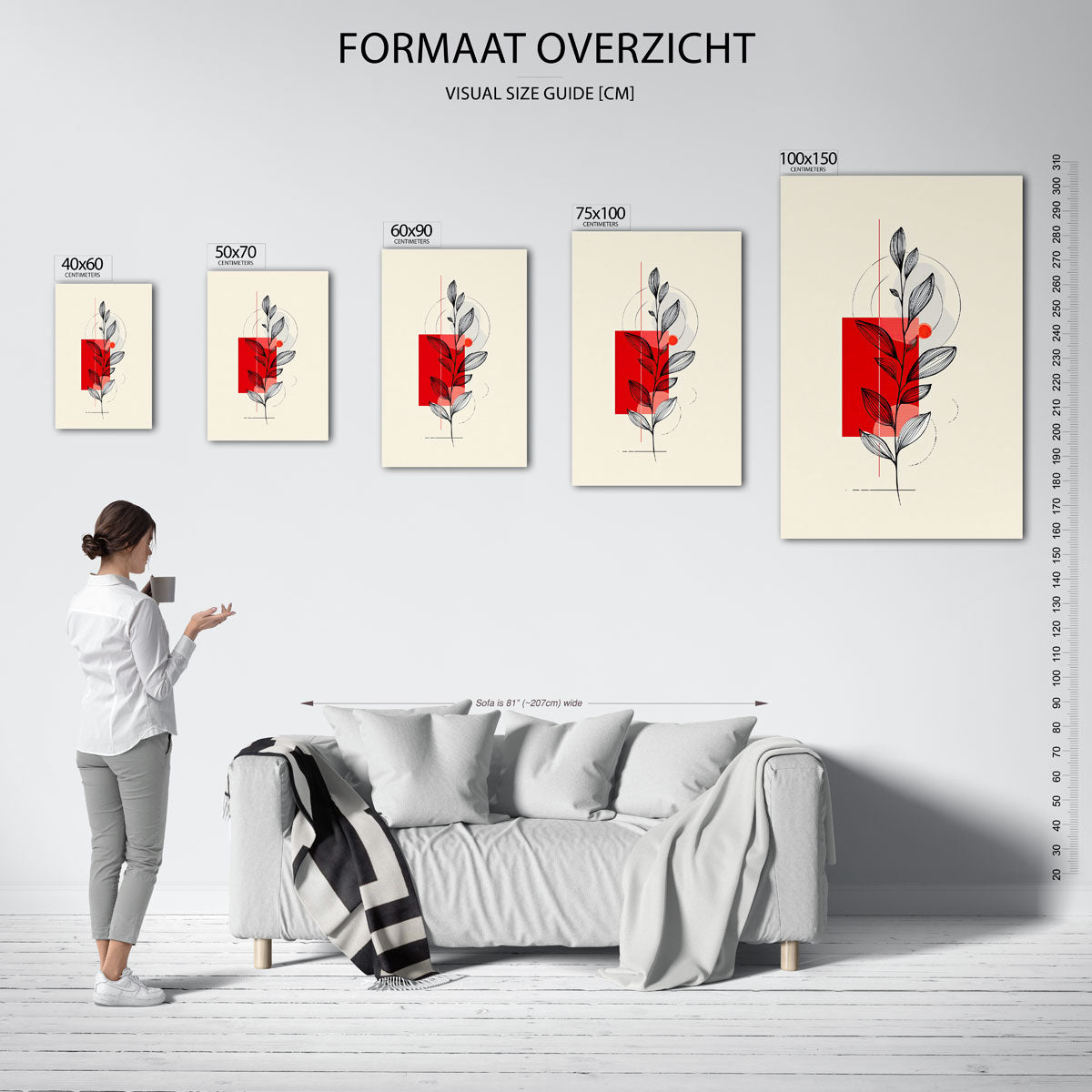 Geometrische plant Kunstwerk