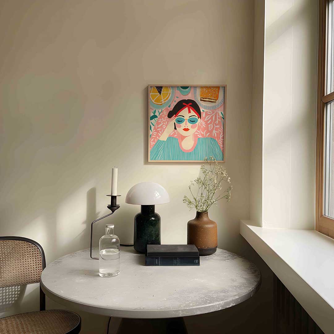 Vrouw met zonnebril Poster