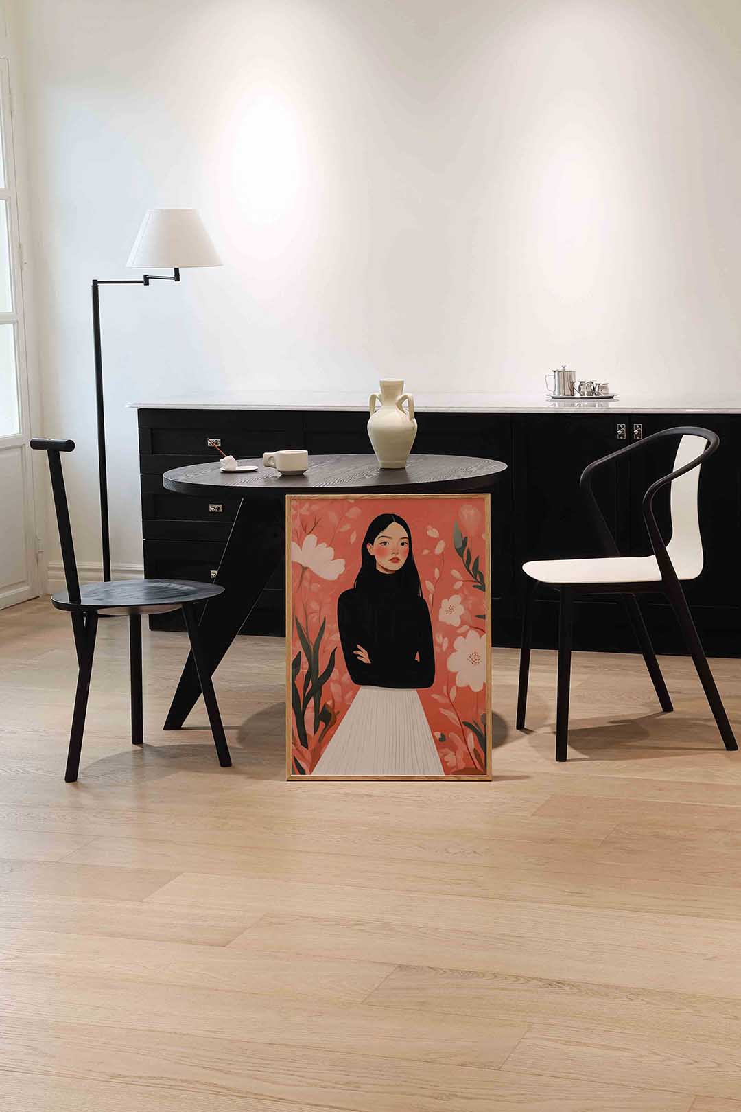 Vrouw met bloemen Poster