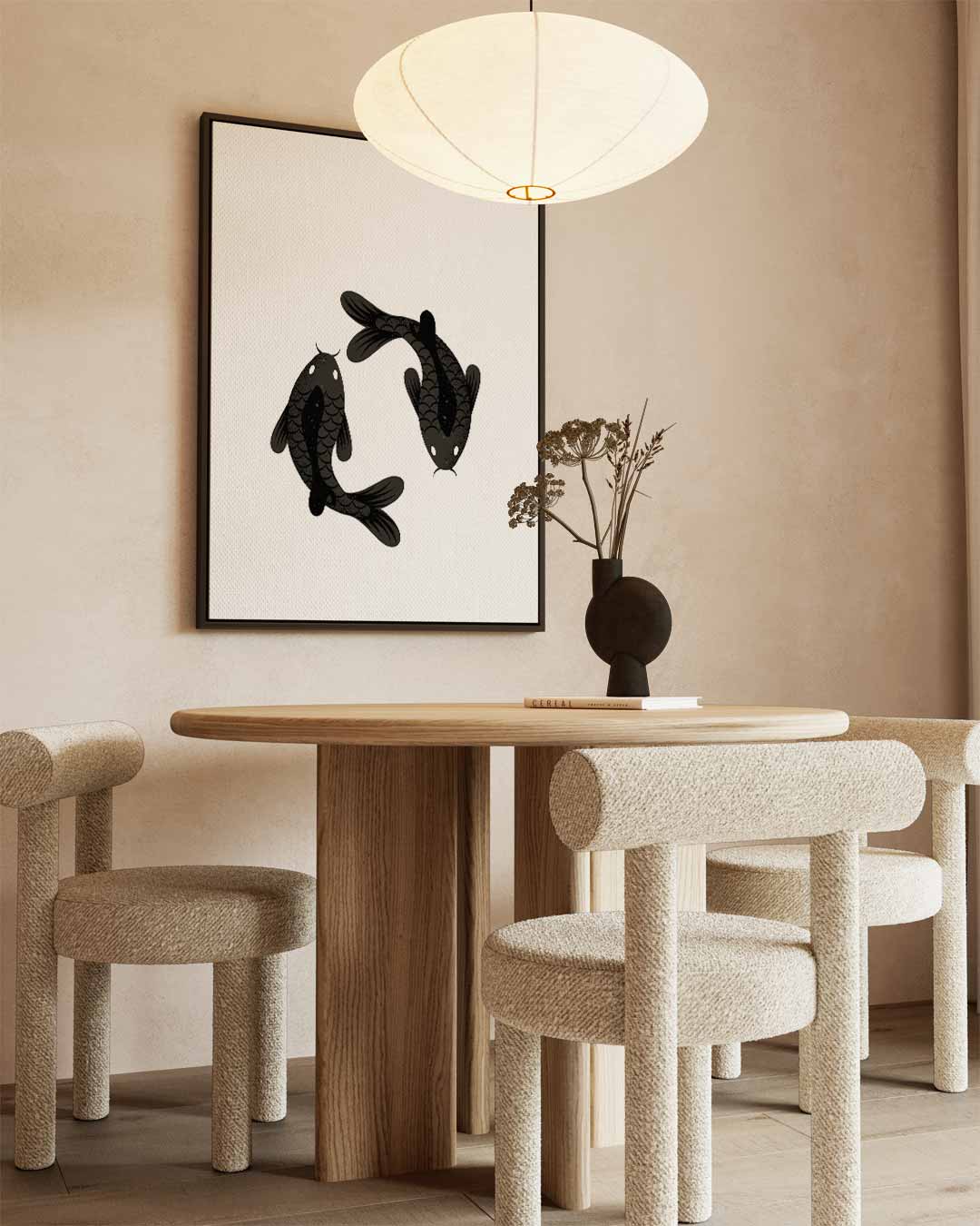 Yin Yang Koi Kunstwerk-canvas-dibond-plexiglas-wanddecoratie-WallArtistic
